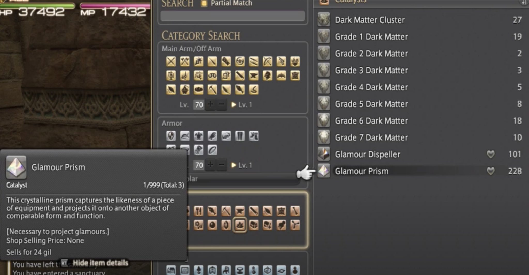 quest to be able to make glamour prism ffxiv